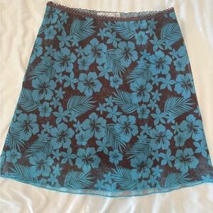 Reclaimed Vintage Blue Floral Sarong